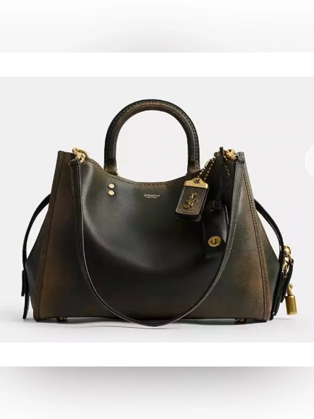 COACH Rogue Bag 31 In GREEN Loved Leather